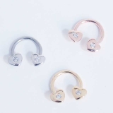 ボディピアス CZ＆レインボーストライプ ハートトップ | ピアス専門店HOMESLICEPRODUCTIONS | 詳細画像6 