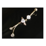 14K ハート&ウイング バナナバーベル | ピアス専門店HOMESLICEPRODUCTIONS | 詳細画像1