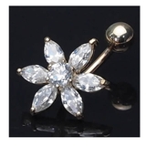 14K ジュエルフラワー バナナバーベル | ピアス専門店HOMESLICEPRODUCTIONS | 詳細画像2 