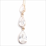 14K 3連ティアドロップジュエル バナナバーベル | ピアス専門店HOMESLICEPRODUCTIONS | 詳細画像3 