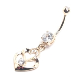 14K 14G ダブルハートダングル | ピアス専門店HOMESLICEPRODUCTIONS | 詳細画像1 