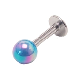 ブルー | ボディピアス メタリック オーロラコーティングボール | ピアス専門店HOMESLICEPRODUCTIONS