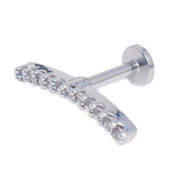 シルバー | ボディピアス CZジュエル カーブライン | ピアス専門店HOMESLICEPRODUCTIONS