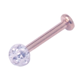 ゴールド×クリア | ボディピアス エポキシクリスタルパヴェボール インターナル | ピアス専門店HOMESLICEPRODUCTIONS