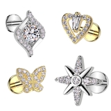 ボディピアス16G 18G ラブレットスタッド | ピアス専門店HOMESLICEPRODUCTIONS | 詳細画像1 