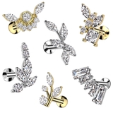 ボディピアス16G 18G ラブレットスタッド | ピアス専門店HOMESLICEPRODUCTIONS | 詳細画像1 