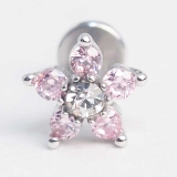ボディピアス 6CZフラワートップ インターナル | ピアス専門店HOMESLICEPRODUCTIONS | 詳細画像5