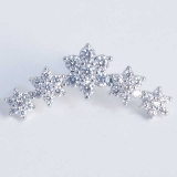 316Lサージカルステンレス 5ダブルティアード CZフラワー | ピアス専門店HOMESLICEPRODUCTIONS | 詳細画像4 