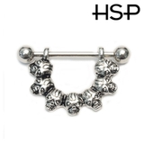 ニップルバーベル 14G 7スカルシールド【ボディピアス | ピアス専門店HOMESLICEPRODUCTIONS | 詳細画像2