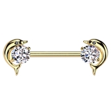 シルバー×アクア | ボディピアス 14G ニップル | ピアス専門店HOMESLICEPRODUCTIONS