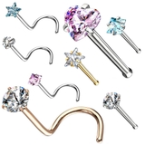 鼻ピアス CZジュエル ラウンド | ピアス専門店HOMESLICEPRODUCTIONS | 詳細画像1 