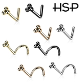 ボディピアス 3ボールクラスター ノーズスクリュー | ピアス専門店HOMESLICEPRODUCTIONS | 詳細画像1 