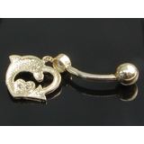 14K ドルフィンハート バナナバーベル【ボディピアス | ピアス専門店HOMESLICEPRODUCTIONS | 詳細画像4 