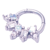 シルバー | ボディピアス マルチCZファン セグメントリング | ピアス専門店HOMESLICEPRODUCTIONS