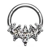 シルバー×クリア | ボディピアス マーキーズ CZ | ピアス専門店HOMESLICEPRODUCTIONS