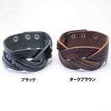 レザーブレスレット トリプルカットウェーブ【アクセサリー/革/メンズ】 | ピアス専門店HOMESLICEPRODUCTIONS | 詳細画像3 