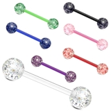 ボディピアス UVグリッターボール ストレートバーベル【ボディピアス | ピアス専門店HOMESLICEPRODUCTIONS | 詳細画像1 