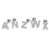 パヴェジュエル イニシャルロゴ(シルバー)ストレートバーベル【ボディピアス ボデ… | ピアス専門店HOMESLICEPRODUCTIONS | 詳細画像4