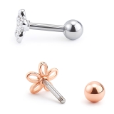 センター1ジュエル くりぬきフラワーフレームストレートバーベル16G | ピアス専門店HOMESLICEPRODUCTIONS | 詳細画像3