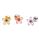 センター1ジュエル くりぬきフラワーフレームストレートバーベル16G | ピアス専門店HOMESLICEPRODUCTIONS | 詳細画像5