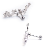 16G トラガス ジュエルフラワーストレートバーベル | ピアス専門店HOMESLICEPRODUCTIONS | 詳細画像2