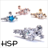 ボディピアス 16G CZラインクラスタースター | ピアス専門店HOMESLICEPRODUCTIONS | 詳細画像2 