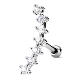 シルバー×クリア | ボディピアス 16G CZ | ピアス専門店HOMESLICEPRODUCTIONS