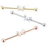 ボディピアス インダストリアル CZティアドロップ | ピアス専門店HOMESLICEPRODUCTIONS | 詳細画像1 