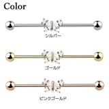 ボディピアス インダストリアル CZティアドロップ | ピアス専門店HOMESLICEPRODUCTIONS | 詳細画像2 