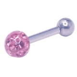 シルバー×ピンク | ボディピアス エポキシクリスタルパヴェボール インターナル | ピアス専門店HOMESLICEPRODUCTIONS