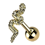 ゴールド | ボディピアス スネーク ヘビ | ピアス専門店HOMESLICEPRODUCTIONS