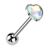 シルバー×ホワイト | ボディピアス 14G 舌ピアス | ピアス専門店HOMESLICEPRODUCTIONS