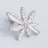 ボディピアス ポットリーフ ストレートバーベル | ピアス専門店HOMESLICEPRODUCTIONS | 詳細画像6 