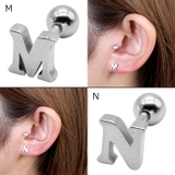 シンプル イニシャルロゴストレートバーベル16G【ボディピアス ボディーピアス | ピアス専門店HOMESLICEPRODUCTIONS | 詳細画像5 