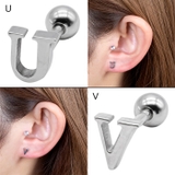 シンプル イニシャルロゴストレートバーベル16G【ボディピアス ボディーピアス | ピアス専門店HOMESLICEPRODUCTIONS | 詳細画像9 