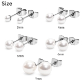 サージカルステンレス ピアス パール レディース シンプル 1ペア | ピアス専門店HOMESLICEPRODUCTIONS | 詳細画像2 