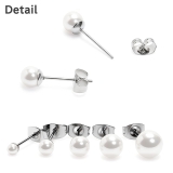 サージカルステンレス ピアス パール レディース シンプル 1ペア | ピアス専門店HOMESLICEPRODUCTIONS | 詳細画像3 