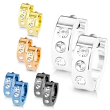 ピアス トリプルCZ フープピアス | ピアス専門店HOMESLICEPRODUCTIONS | 詳細画像1 