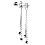 シルバー | ピアス ダブルチェーン ボールピアス | ピアス専門店HOMESLICEPRODUCTIONS