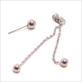 ピアス ダブルチェーン ボールピアス | ピアス専門店HOMESLICEPRODUCTIONS | 詳細画像4 