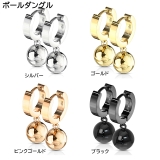 ボール&ハートダングル ステンレスフープピアス レディース | ピアス専門店HOMESLICEPRODUCTIONS | 詳細画像2