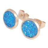 ゴールド×ブルー | ピアス サージカルステンレス グリッターストーン | ピアス専門店HOMESLICEPRODUCTIONS