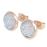 ゴールド×ホワイト | ピアス サージカルステンレス グリッターストーン | ピアス専門店HOMESLICEPRODUCTIONS