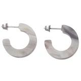 ライトグレー | ピアス サージカルステンレス アクリルフープ(小) | ピアス専門店HOMESLICEPRODUCTIONS