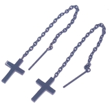 ブラック | ピアス サージカルステンレス クロス＆ポスト | ピアス専門店HOMESLICEPRODUCTIONS