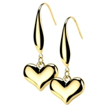 ゴールド | ピアス サージカルステンレス ハートダングル | ピアス専門店HOMESLICEPRODUCTIONS