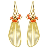 レッド | フックピアス サージカルステンレス 羽 | ピアス専門店HOMESLICEPRODUCTIONS