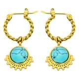 ターコイズブルー | ピアス サージカルステンレス ツイスト | ピアス専門店HOMESLICEPRODUCTIONS