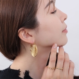 フープピアス バンブーリーフ 竹 | ピアス専門店HOMESLICEPRODUCTIONS | 詳細画像9 