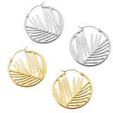 フープピアス バンブーリーフ 竹 | ピアス専門店HOMESLICEPRODUCTIONS | 詳細画像1 